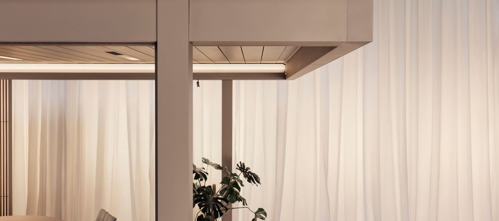 LED-Beleuchtung der Pergola
