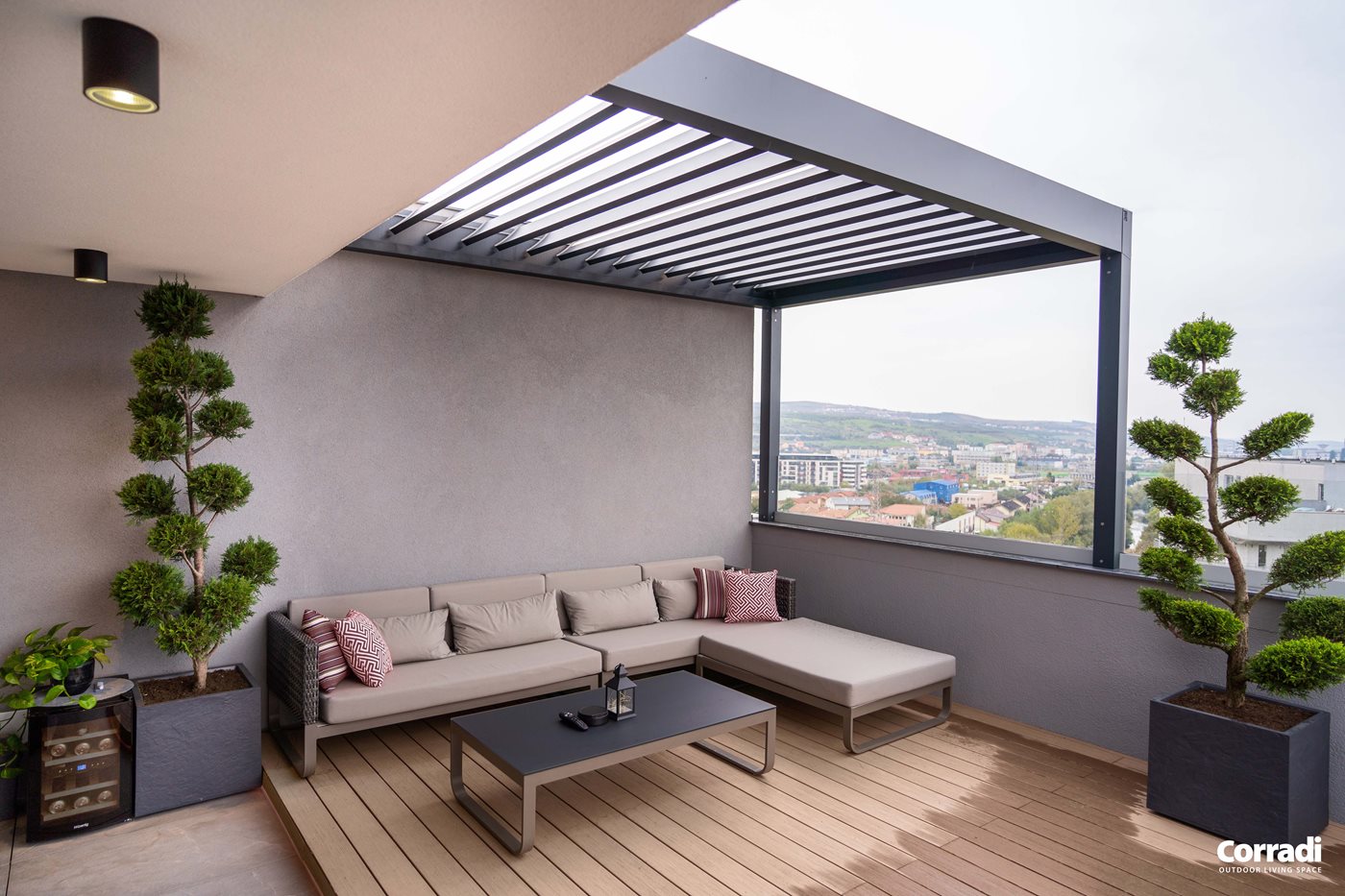 Die Pergola Alba von Corradi bietet mehrere Verbesserungen
