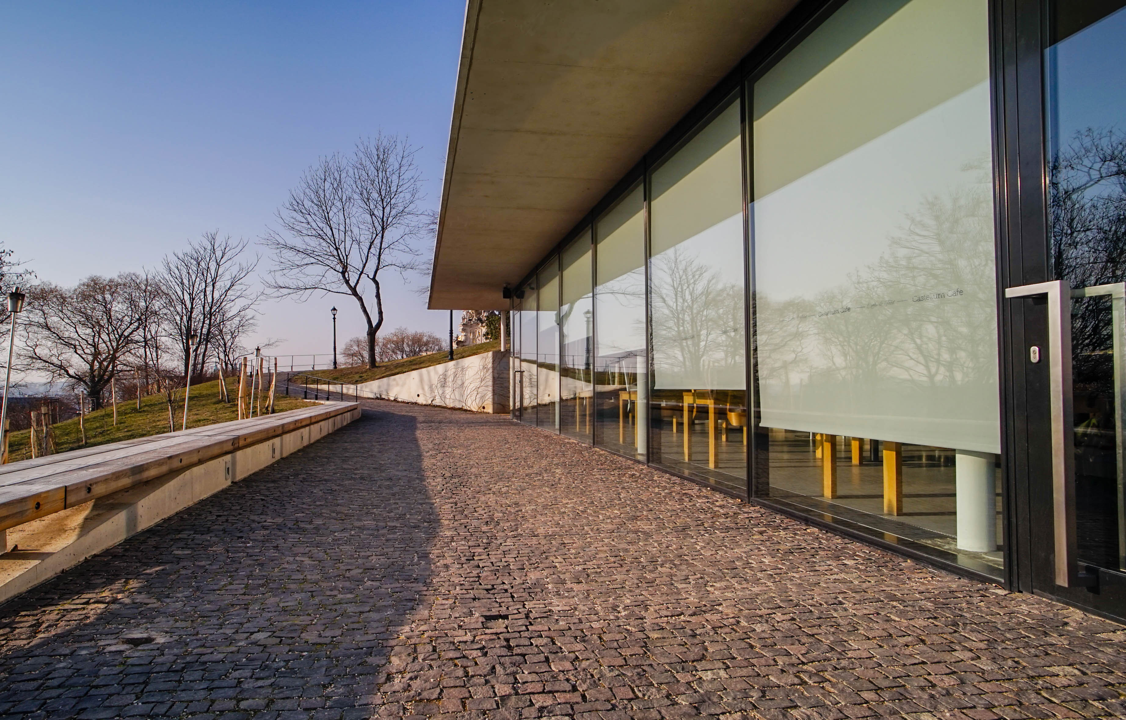 Jalousien im Café Castellum in Nitra Galerie