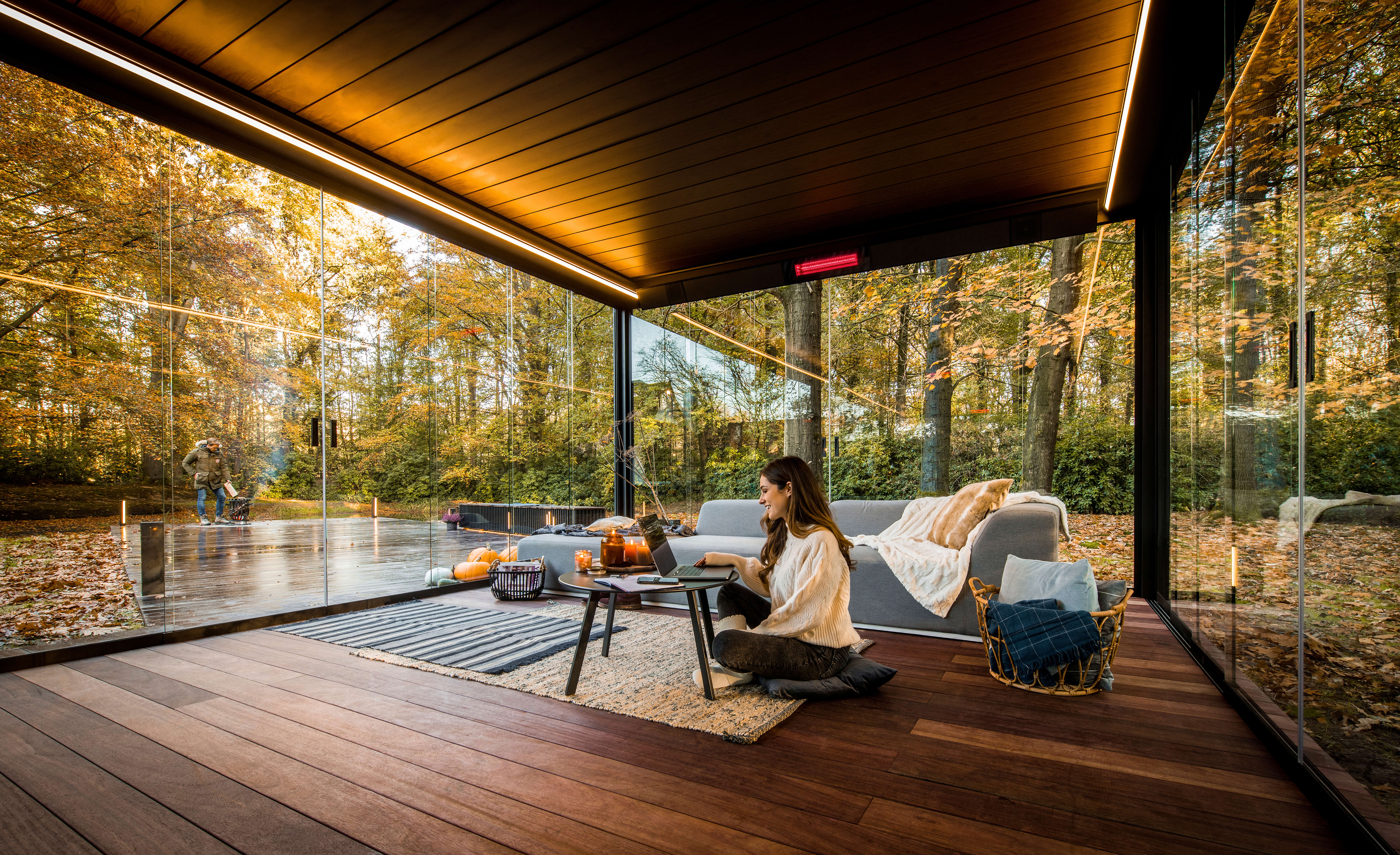 Seitliche Elemente der Pergola